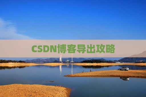 CSDN博客导出攻略